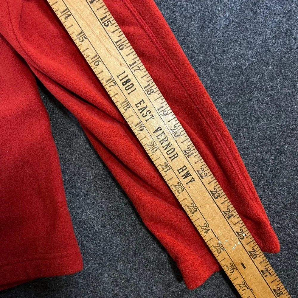 Mountain Hardwear Mens XL Red 1/4 Zip Fleece Pullover Mock Neck Hiking Sweater